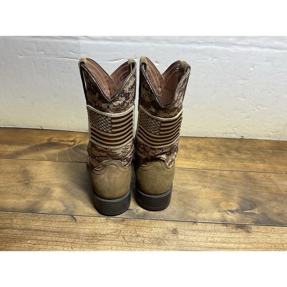 Ariat Patriot Western Boot Antique Mocha/Sand Camo Mens 8D